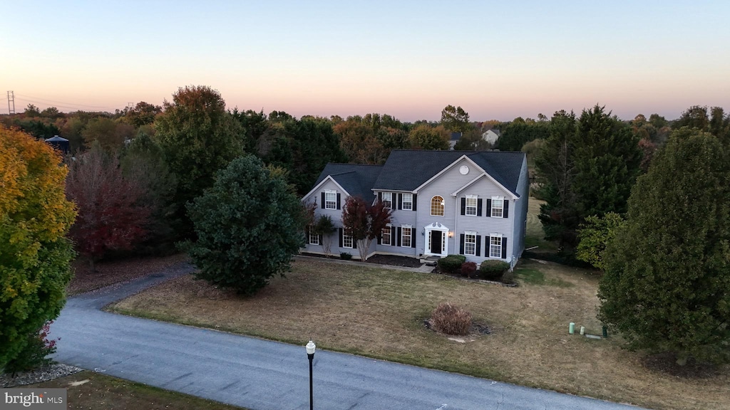 colonial house with a porch