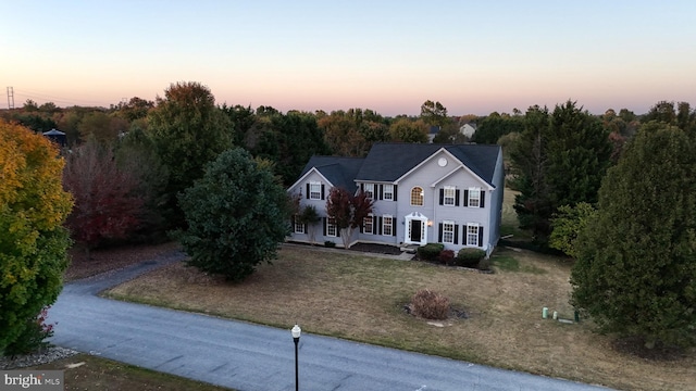 colonial house with a porch