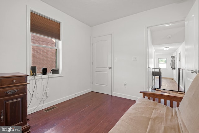 interior space featuring dark hardwood / wood-style flooring