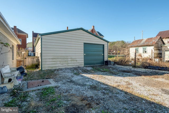 view of outdoor structure with a garage