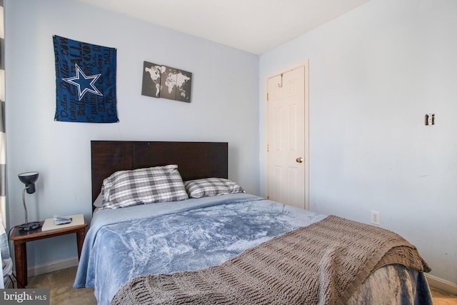 bedroom with carpet