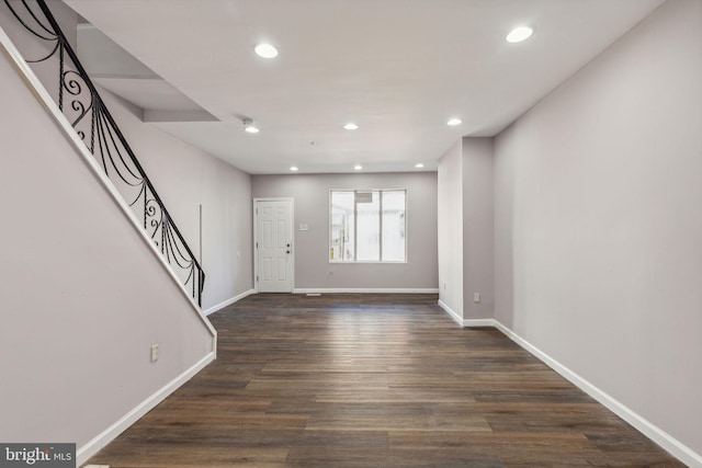 entryway featuring dark hardwood / wood-style floors