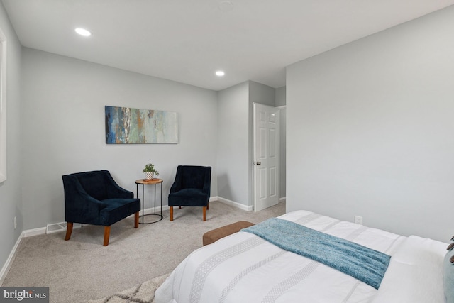 view of carpeted bedroom