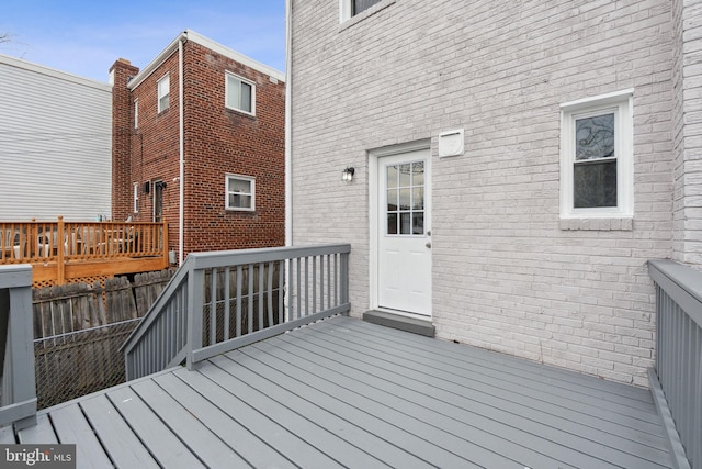 view of wooden deck