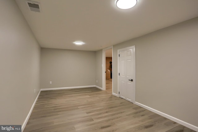 empty room featuring light hardwood / wood-style floors