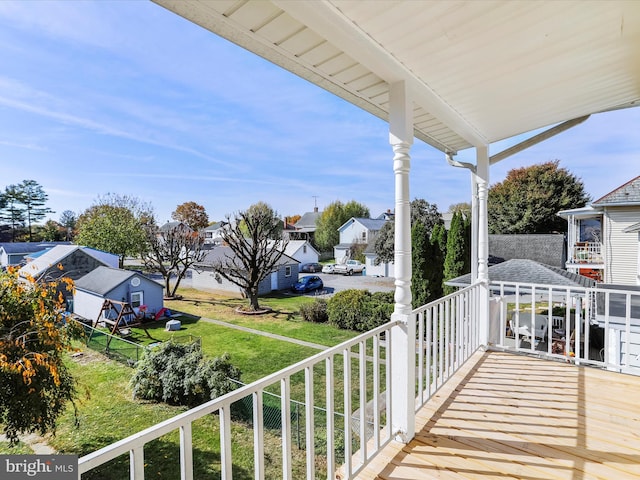 balcony with a porch