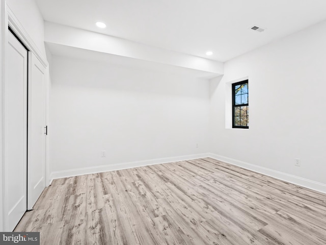 interior space with light wood-type flooring