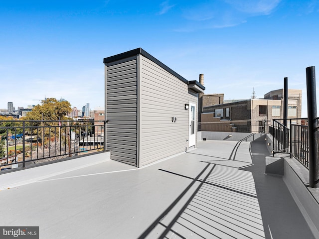 view of patio with a balcony