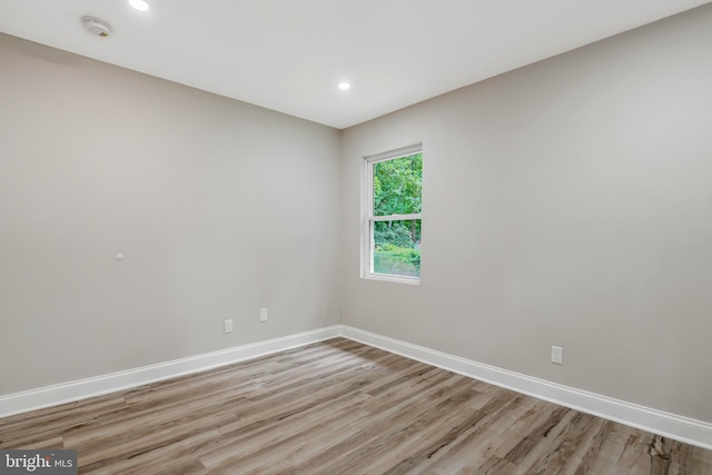 empty room featuring light hardwood / wood-style floors