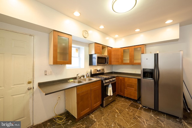 kitchen featuring stainless steel appliances and sink