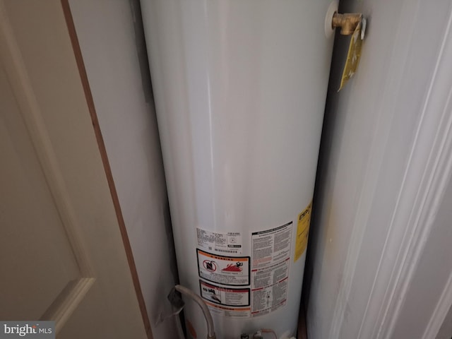 interior details with gas water heater