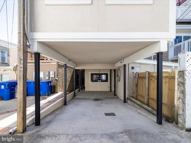 view of parking / parking lot
