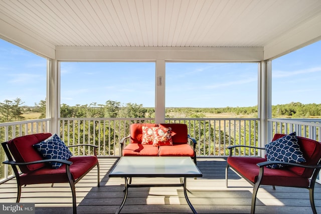 sunroom with a healthy amount of sunlight