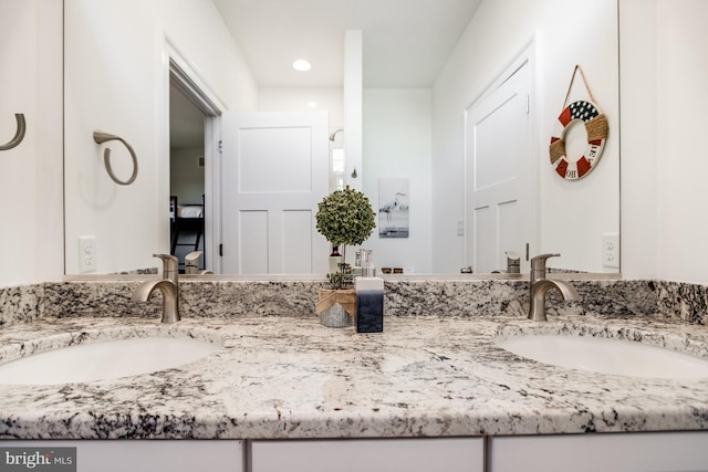 bathroom with vanity