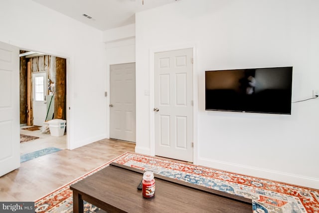 living room featuring hardwood / wood-style floors