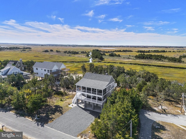 drone / aerial view featuring a rural view