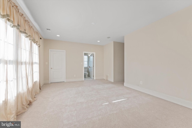 20069 Forest Farm Ln, Ashburn, VA 20147 - spare room featuring light colored carpet, visible vents, baseboards, and recessed lighting