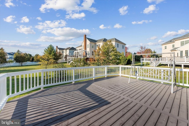 20069 Forest Farm Ln, Ashburn, VA 20147 - deck with a yard and a residential view
