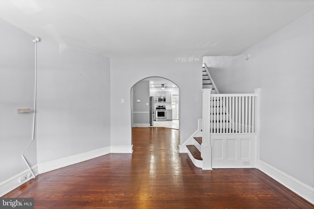 interior space with wood-type flooring