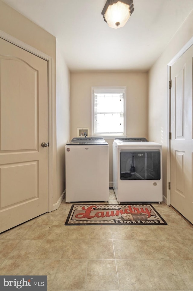 laundry room featuring washer and dryer