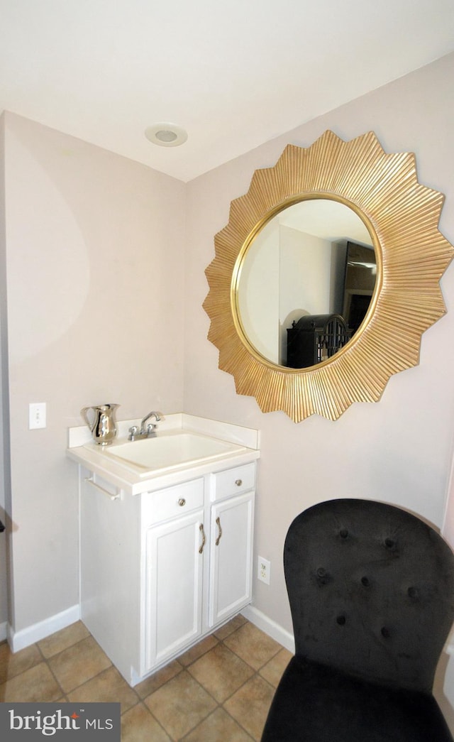 bathroom featuring vanity and tile patterned floors