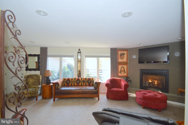 view of carpeted living room