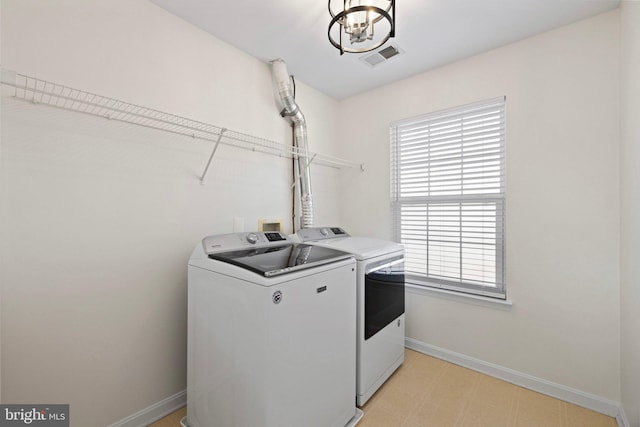 laundry room featuring washer and clothes dryer