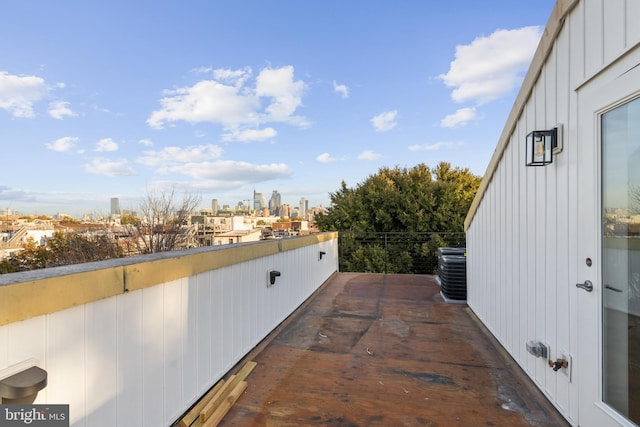 view of patio / terrace with central AC unit