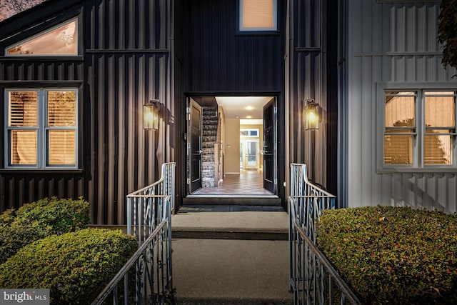 view of doorway to property