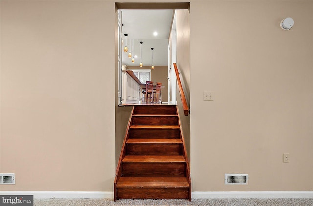 39 Admiral Ave, Ocean Pines, MD 21811 - stairway featuring baseboards and carpet