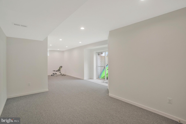 view of carpeted spare room