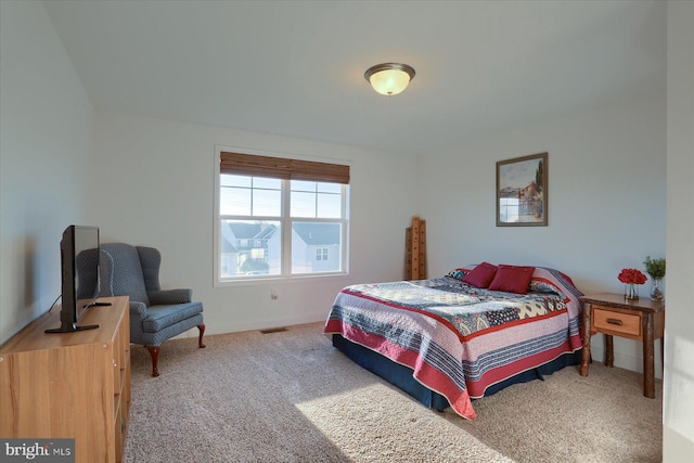 bedroom with carpet