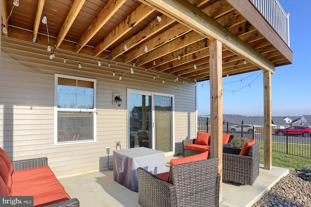 view of patio / terrace with an outdoor hangout area