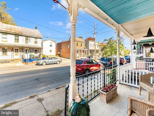 exterior space with covered porch