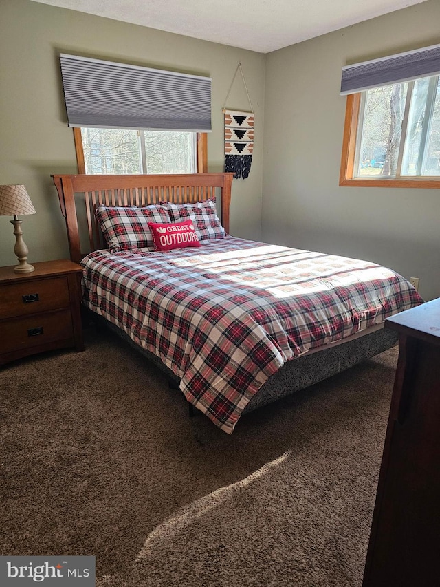 bedroom with carpet