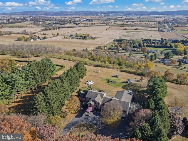 bird's eye view featuring a rural view