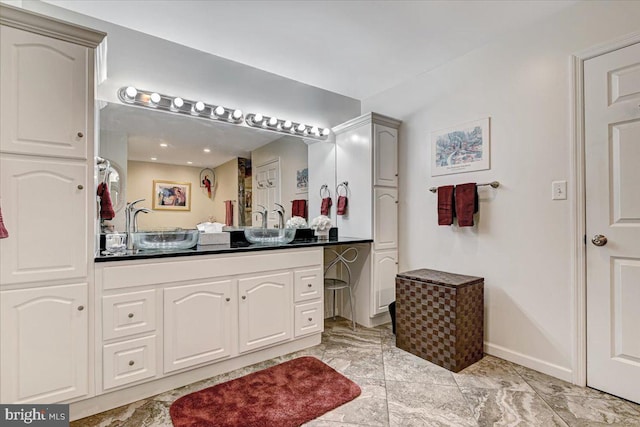 bathroom with vanity