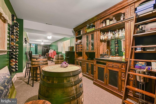 bar featuring carpet flooring