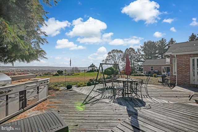 view of wooden terrace