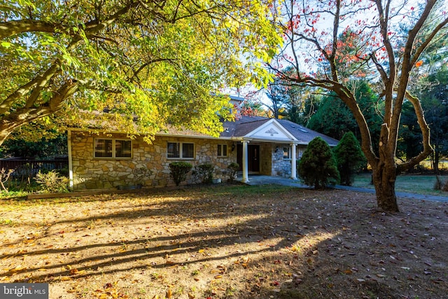 view of ranch-style home