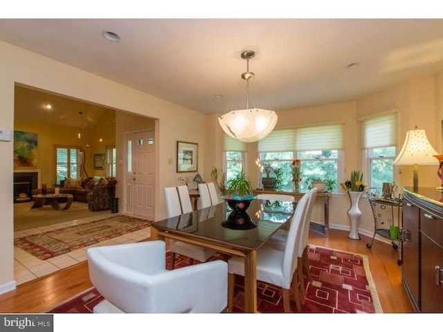 dining room featuring light hardwood / wood-style flooring