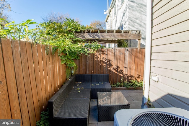 57 N Franklin St, Lambertville, NJ 08530 - view of patio / terrace with central AC unit and fence