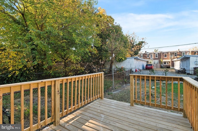 view of wooden terrace