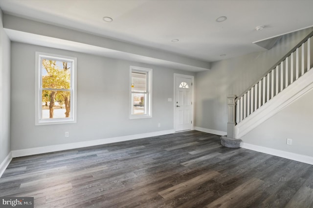 entryway featuring dark hardwood / wood-style flooring