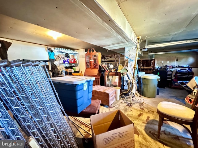 view of storage area