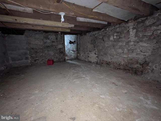 view of basement