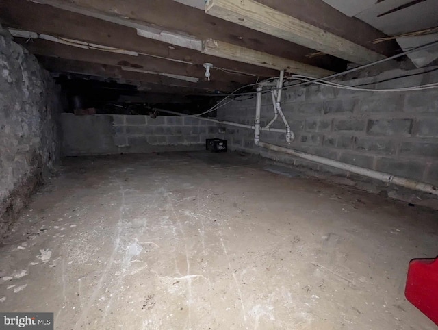 view of basement