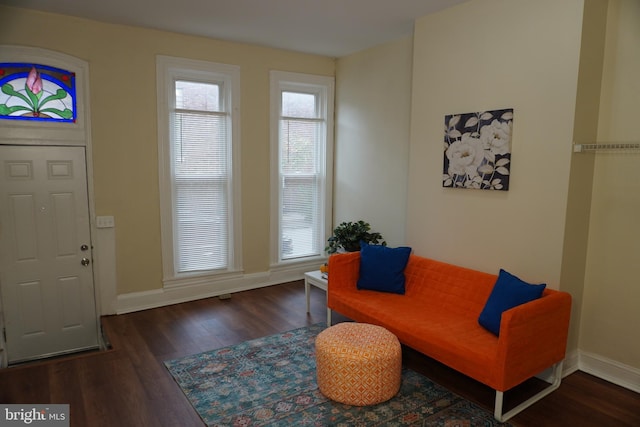 22 Parkin St, Baltimore, MD 21201 - foyer with baseboards and wood finished floors