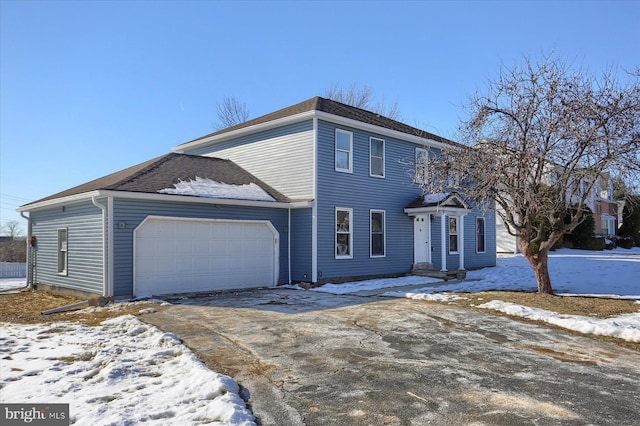 view of front of home featuring a garage