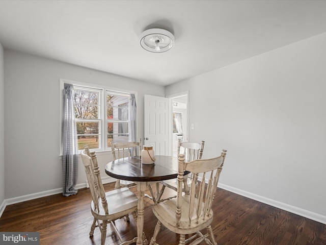 dining room featuring dark wood-type flooring